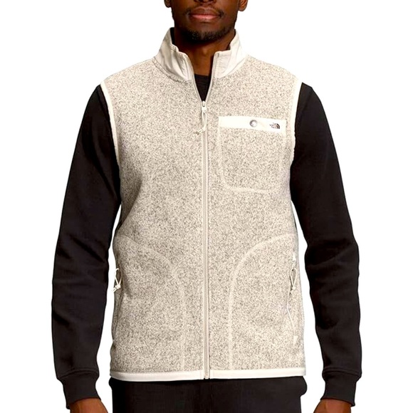 The North Face Gordon Lyons Vest Mens XL Sandstone Heather Full Zip - Picture 1 of 3